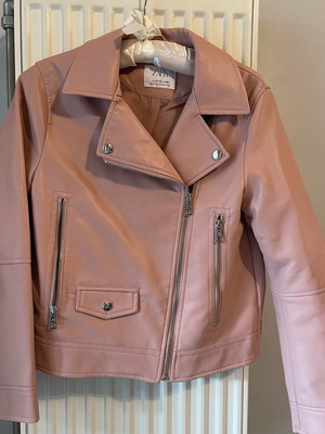 Zara kids pink biker jacket like new for 11-12 years old