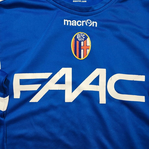 Bologna FC Macron Long-Sleeve Training Shirt used, size L, royal blue