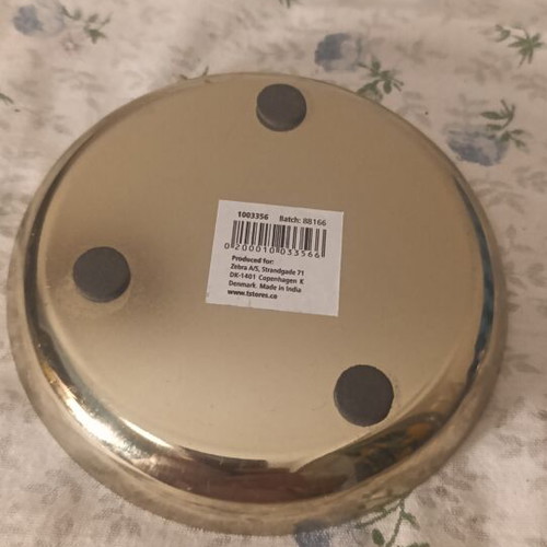 Flying Tiger metal decorative dish 13cm like new