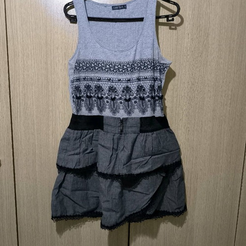 Summer dress sleeveless like new, gray, size XL