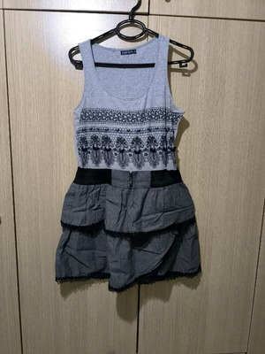 Summer dress sleeveless like new, gray, size XL