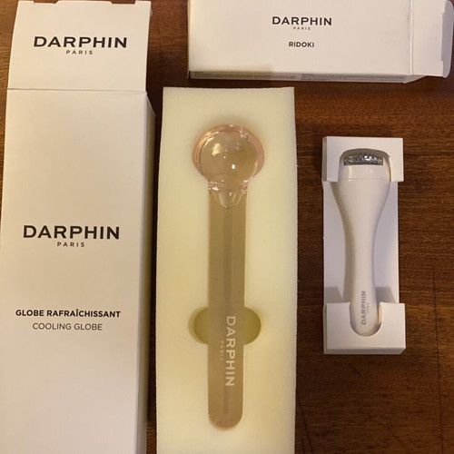 Darphin Cooling Globe and Ridoki Face Roller massage tools
