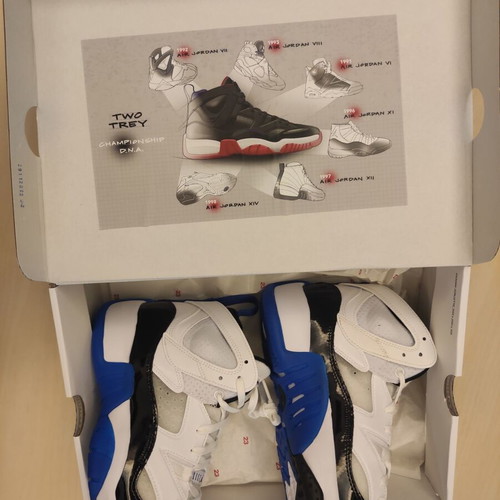 Nike Jumpman Two Trey Concord Royal basketball shoes new, size 42.5