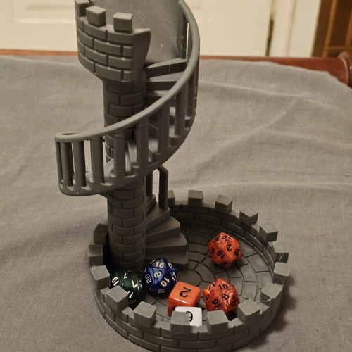 Dice Tower for board games and DND, like new, 20 cm height