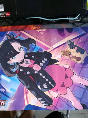 Pokemon Playmat Crown Zenith Marnie and Morpeko like new