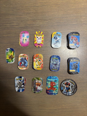 Pokémon metal caps used from older collections