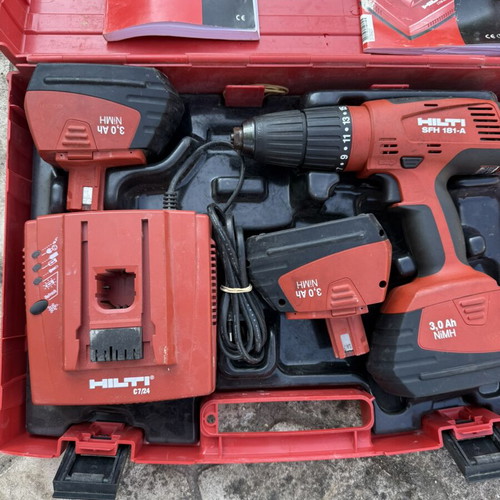 Hilti Cordless Hammer Drill like new with charger and 3 batteries