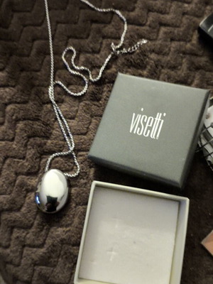 Visetti stainless steel necklace new silver