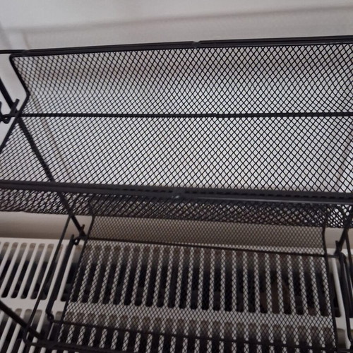 Tabletop organizer stand, 2-tier wire surface
