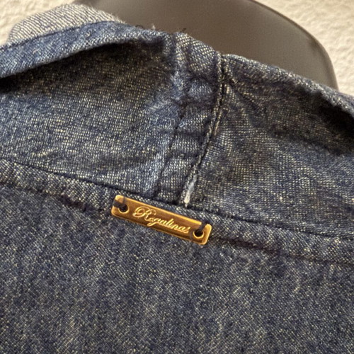 Regalinas cardigan with belt, one size, like new, blue jean fabric