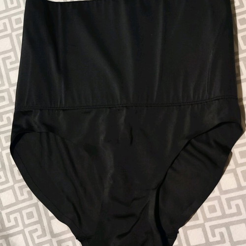 High waist underwear with latex new, black, sizes L-XL