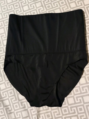 High waist underwear with latex new, black, sizes L-XL