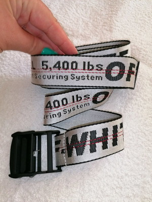 Off White belt γκρι μεταχειρισμένη