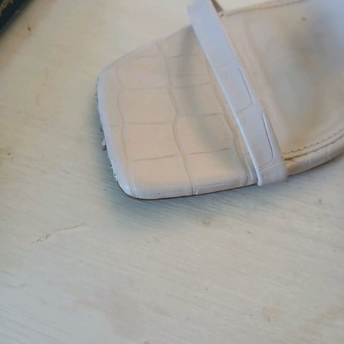 Mango wide heel sandals size 40 like new, beige