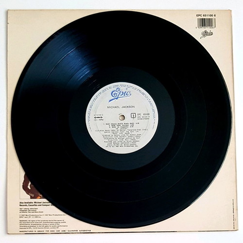 Michael Jackson Bad 12" vinyl like new, special mixes maxi single