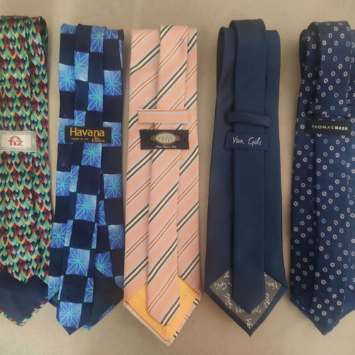 Men's Classic Ties Like New Bundle of Five Polyester