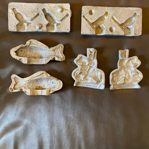 Metal vintage 1900s lollipop molds used