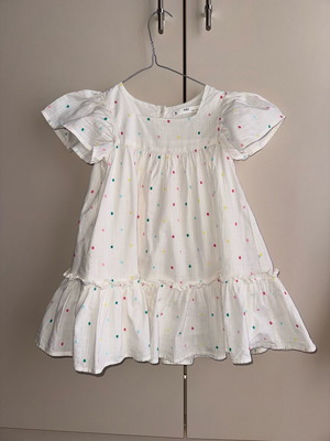 Marks & Spencer dress 4-5 years, cotton, like new, white multicolor