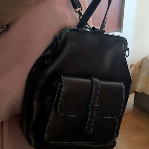 Burgundy backpack bag used, medium to small size