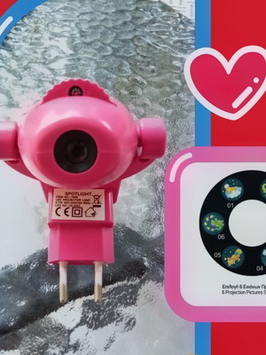 Spotlight LED Night Light with Projector used, model 7096, pink