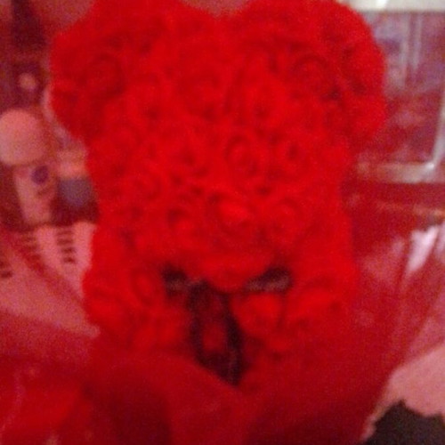 Handmade home decoration with red roses