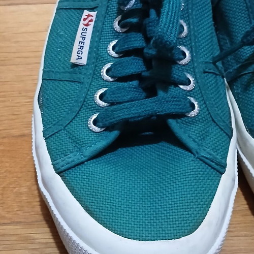 Superga 2750-Cotu Classic women's canvas sneakers used, size 40, green