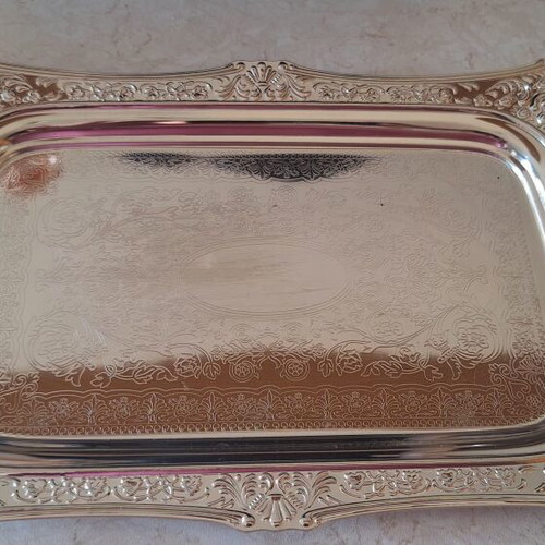 Vintage Twin Bird Serving Tray Stainless Steel 18/8 Made in Japan