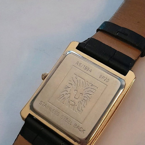 Anne Klein quartz watch like new with zircon and leather strap