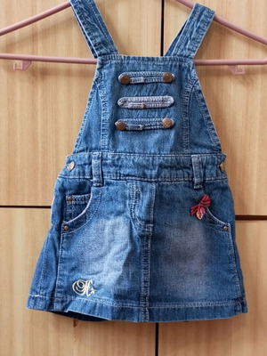 Baby denim salopette skirt Pixel size 80cm like new