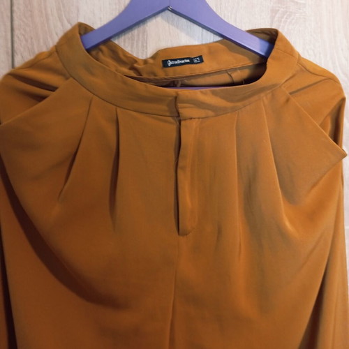 Stradivarius wide-leg pants, orange, size M