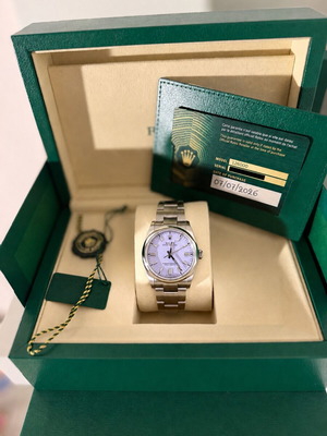 Rolex Oyster Perpetual Lavender 36mm new men's watch pink
