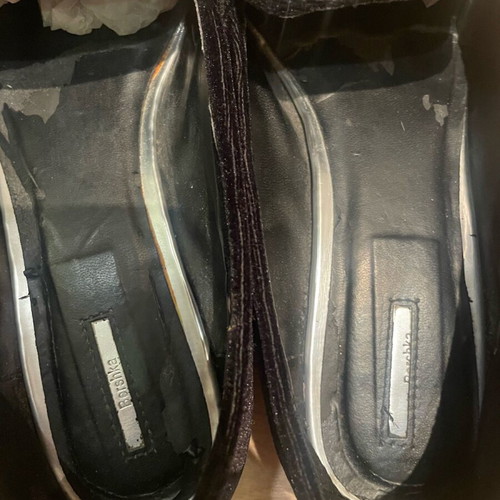 Loafers Bershka used, velvet blue and black, size 39, 2 pairs
