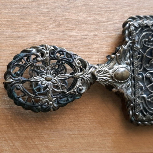 19th Century Hand Mirror used with Filigree Technique
