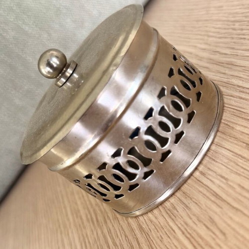 Mini Vintage Metal Tealight Lantern with Lid