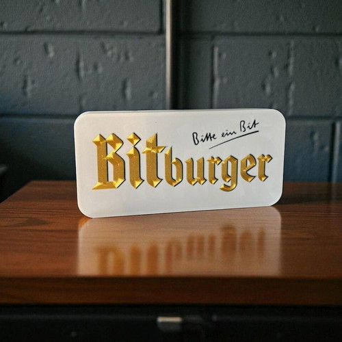 Bitburger Beer Lightbox premium illuminated sign