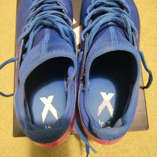 Adidas football shoes like new, blue size 45.5