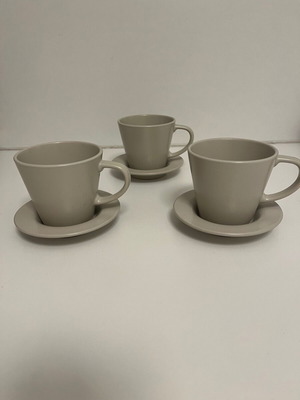 IKEA cup and saucer set used, 3 pieces
