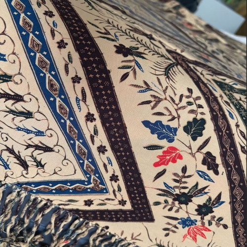 Vintage Batik Bali Heavy Cotton Throw Scarf 166x116 cm