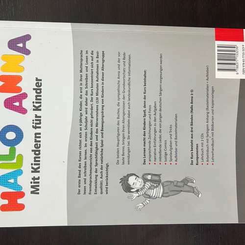 German language learning books for children aged 6, set of 3 with 2 CDs