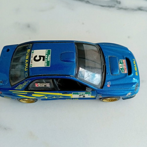 Subaru Impreza WRC toy car used, metal and plastic