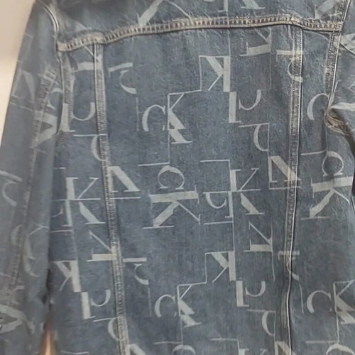 Calvin Klein Jeans denim jacket like new with all-over CK monogram