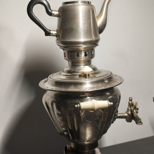 Vintage Soviet electric samovar with teapot, functional