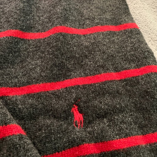 Polo Ralph Lauren lambswool men's scarf, grey
