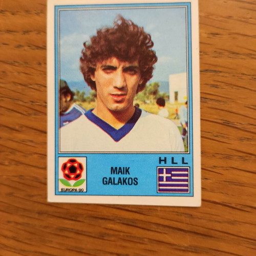 Maik Galakos Panini sticker used, Greece national team Euro 1980