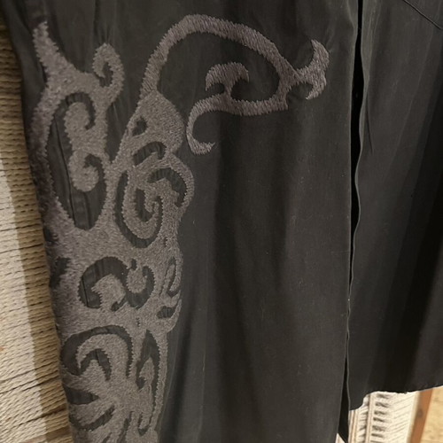 Armani Jeans men's black cotton shirt used, size M, embroidered