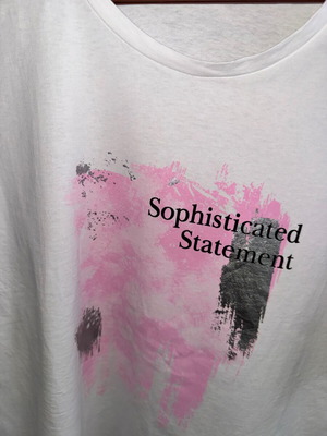 Women's white T-shirt large with print