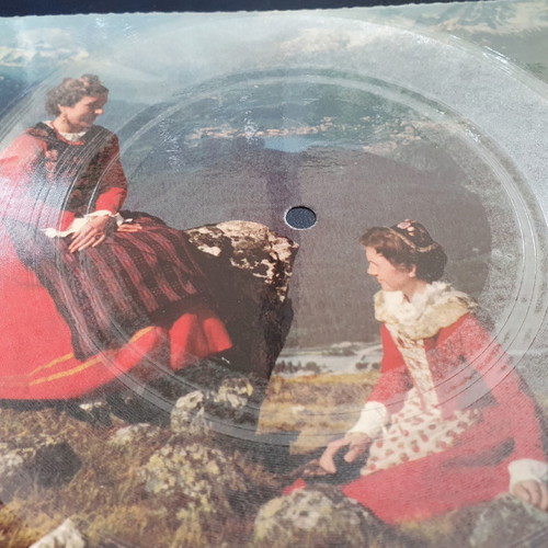Phonoscope vintage music card 45RPM 1959 used, Swiss Alps theme