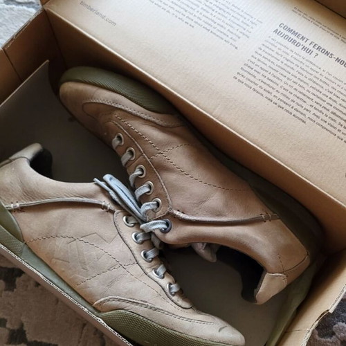 Timberland leather sneakers used, size 43.5, beige