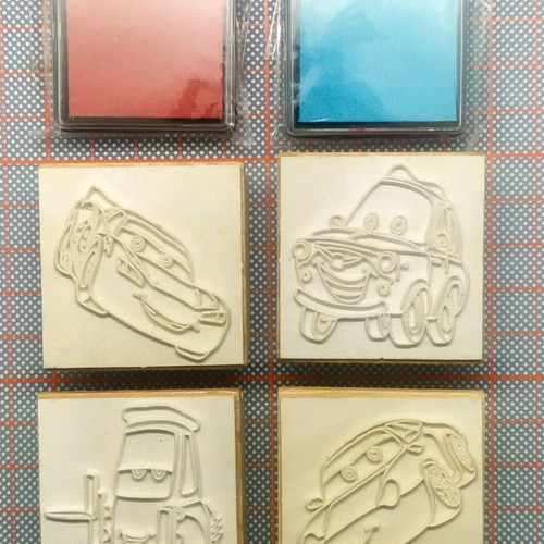 Cars Disney/Pixar Magic Stamp set 4 stamps and 2 ink pads new