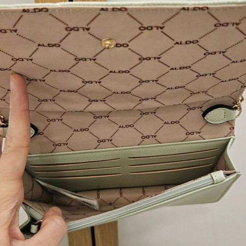 Aldo crossbody bag new, pistachio with gold details
